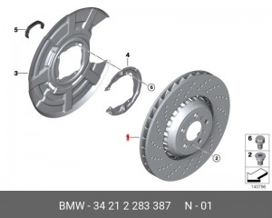 Диск тормозной 34 21 2 283 387 BMW