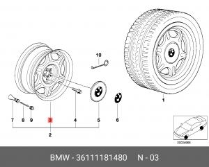 Диск колеса 36 11 1 181 480 BMW