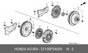 Маховик коленвала 22100P54000 HONDA