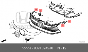 Саморез 93913242J0 HONDA