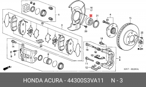 Подшипник ступицы колеса 44300S3VA11 HONDA