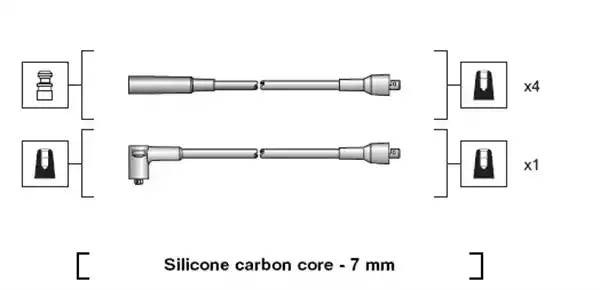 Ккомплект проводов зажигания 941318111202 MAGNETI MARELLI