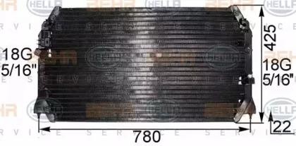 Конденсатор, кондиционер 8FC 351 300-761 HELLA