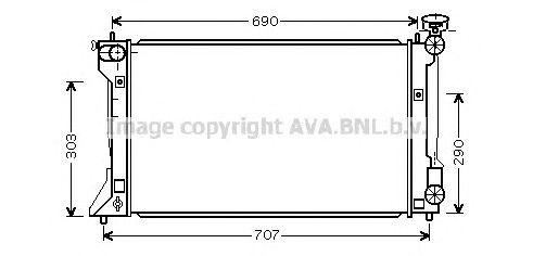Радиатор охлаждения ДВС TO2332 AVA