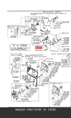 Шланг радиатора F801-15-185 MAZDA
