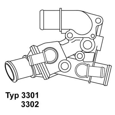 Термостат, охлаждающая жидкость 3301.80D WAHLER
