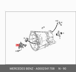 Подшипник выжимной сцепления A 000 254 17 08 MERCEDES BENZ