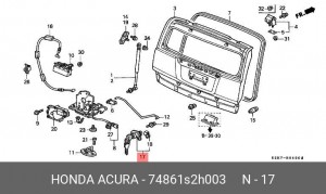 Деталь 74861S2H003 HONDA
