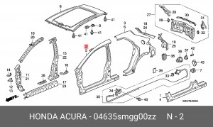 Панель кузова 04635SMGG00ZZ HONDA