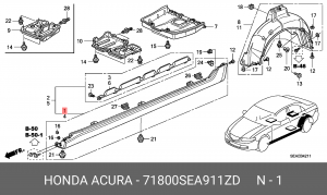 Накладка порога 71800SEA911ZD HONDA