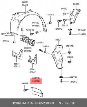 Деталь 8685238001 HYUNDAI KIA