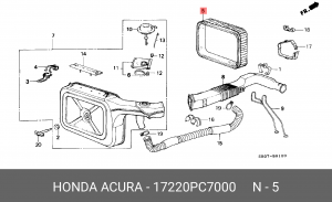 Воздушный фильтр 17220PC7000 HONDA