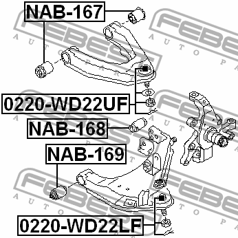 Сайлентблок NAB-169 FEBEST