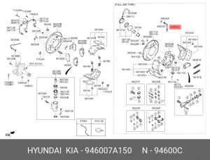 Датчик ABS 946007A150 HYUNDAI KIA