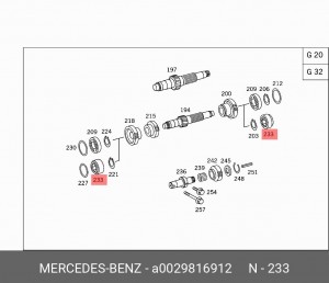 Подшипник КПП A0029816912 MERCEDES BENZ