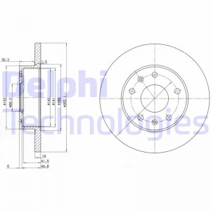 Тормозной диск BG3426 DELPHI