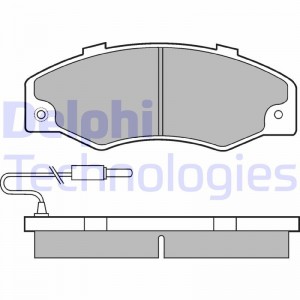 Комплект тормозных колодок, диско LP489 DELPHI