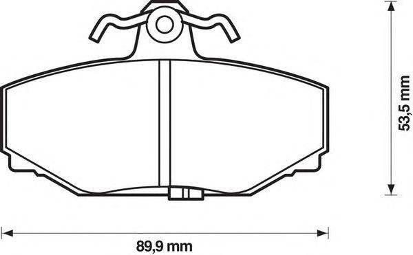 Комплект тормозных колодок, диско 571418B BENDIX JURID