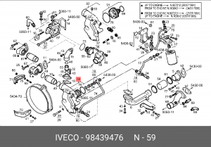 Водяной насос 98439476 IVECO
