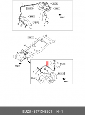 Шланг тормозной 8-97134-830-1 ISUZU