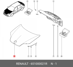 Капот 651000021R RENAULT