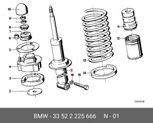 Амортизатор подвески 33 52 2 225 666 BMW