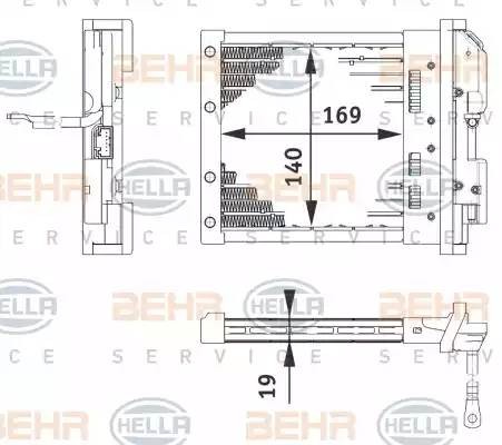 Теплообменник, отопление салона 6ZT 351 080-221 HELLA