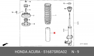 Пыльник амортизатора подвески 51687-SR0-A02 HONDA