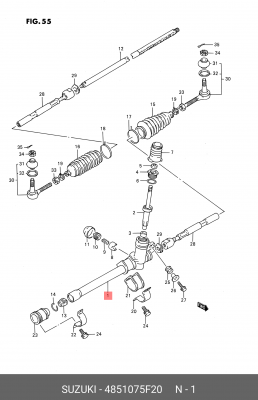 Рулевой механизм 48510-75F20 SUZUKI
