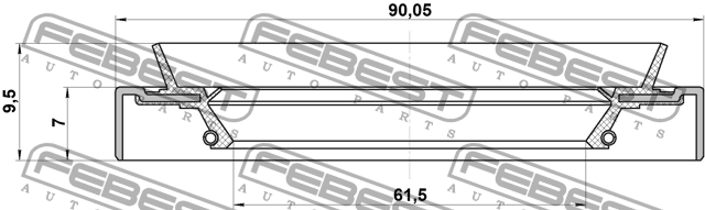 Сальник ступицы колеса 6390710 FEBEST