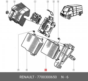 Блок управления, система впрыска 7700300650 RENAULT