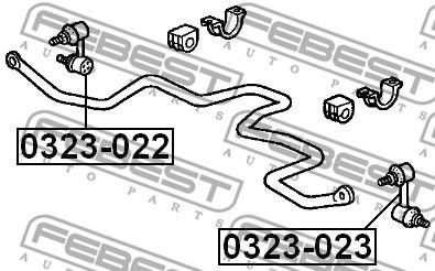 Стойка стабилизатора 0323-022 FEBEST
