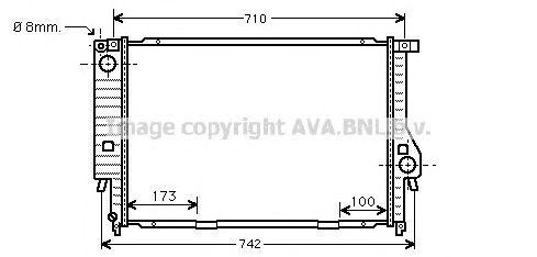 Радиатор охлаждения ДВС BW2133 AVA