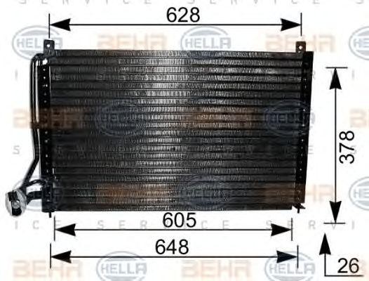 Конденсатор, кондиционер 8FC351036181 HELLA