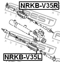 Пыльник рулевой рейки NRKB-V35L FEBEST