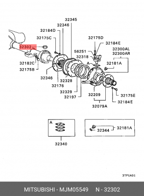Подшипник поворотного кулака MJM05549 MITSUBISHI