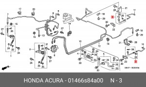 Тормозной шланг 01466S84A00 HONDA