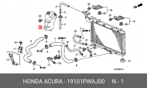 Бачок расширительный системы охлаждения 19101PWAJ00 HONDA