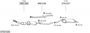 Глушитель выхлопных газов конечный 154797 BOSAL