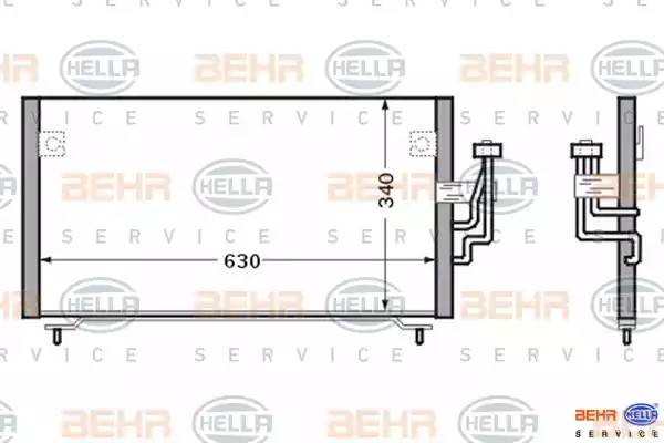 Конденсатор, кондиционер 8FC 351 024-151 HELLA