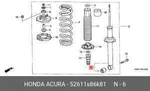 Амортизатор подвески 52611S86K81 HONDA
