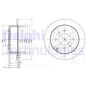 Тормозной диск BG4010 DELPHI