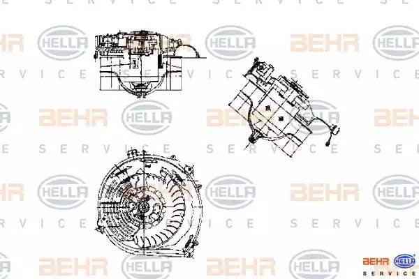 Электродвигатель, вентиляция салона 8EW 009 159-331 HELLA