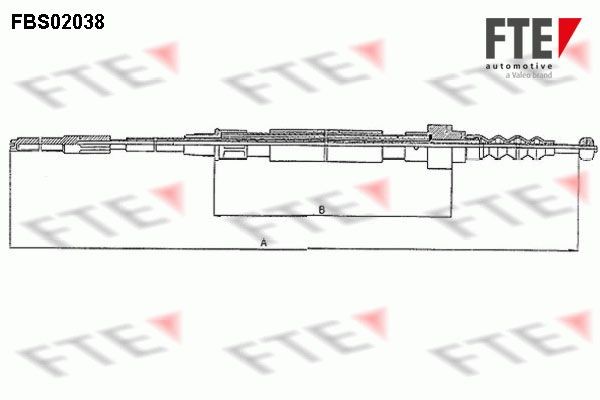 Трос, стояночная тормозная система FBS02038 FTE