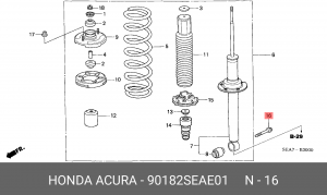 Деталь 90182SEAE01 HONDA