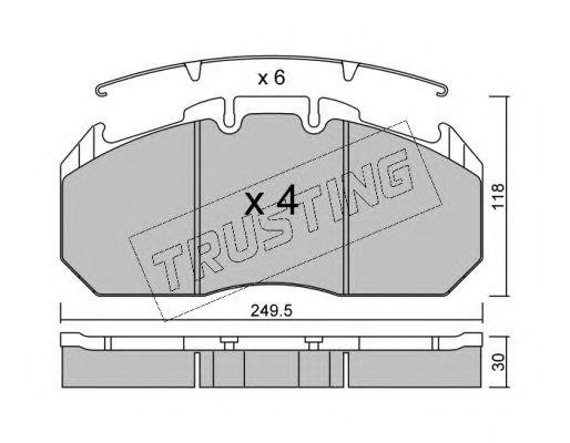 Комплект тормозных колодок 6030 TRUSTING