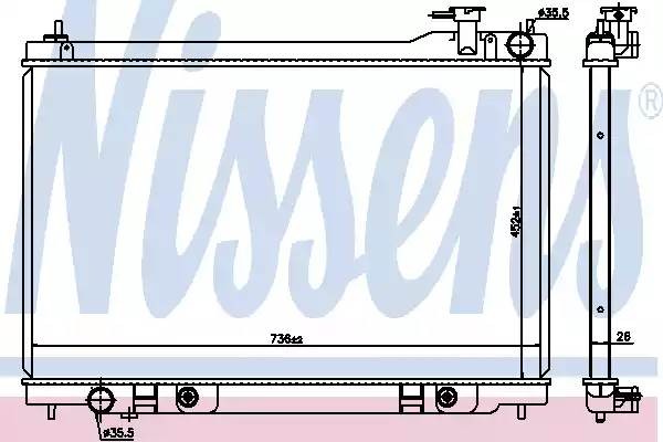 Радиатор охлаждения ДВС 68119 NISSENS