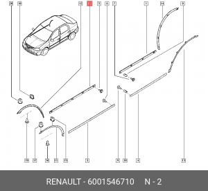 Молдинг двери 6001546710 RENAULT