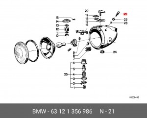 Фонарь 63 12 1 356 986 BMW