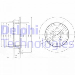 Тормозной диск BG3912 DELPHI